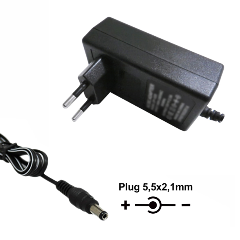 Fonte Chaveada - 12Vdc - 2,5A - Plug 5,5x2,1 (+) - Bivolt - Ref. 1458