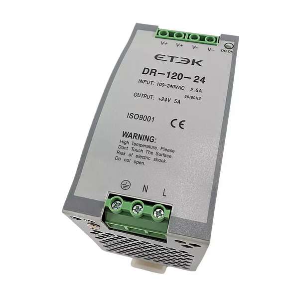 Fonte Chaveada Trilho Din - 24Vdc - 5A - DR-120-24 - Bivolt - Ref. 2222