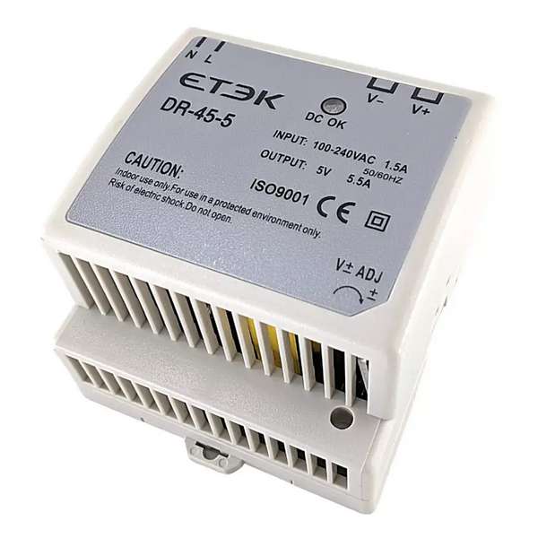 Fonte Chaveada Trilho Din - 5Vdc - 5,5A - DR-45-5 - Bivolt - Ref. 2211