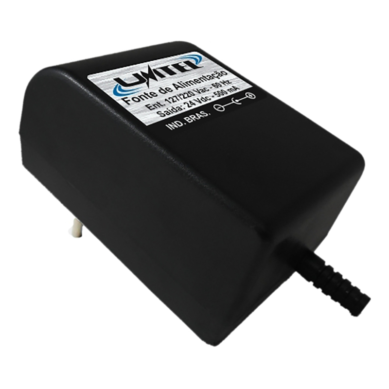 Fonte de Alimentação - 24Vdc - 500mA - Plug 5,5x2,1 (+) - Bivolt - Ref. 244