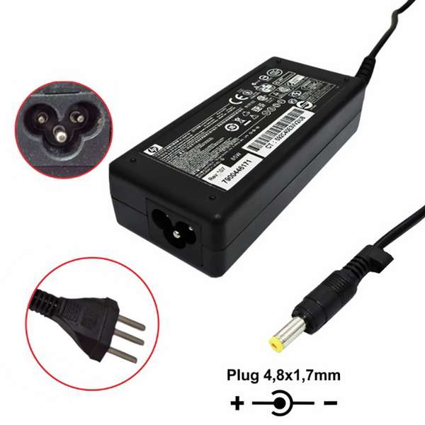 Fonte Notebook HP Compaq - 19,5Vdc - 3,33A - Plug 4,8x1,7 (+) - Bivolt - Ref. 1357