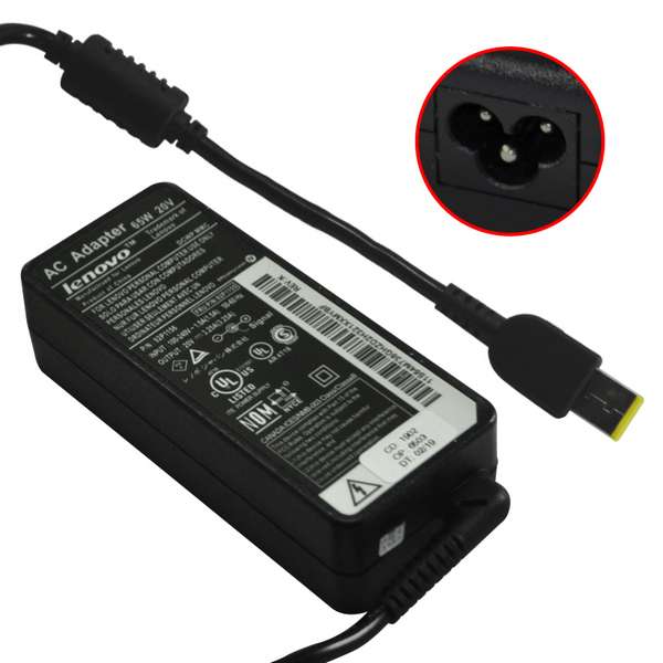 Fonte Notebook Lenovo - 20Vdc - 3,25A - Plug Retangular (+) - Bivolt - Ref. 1902