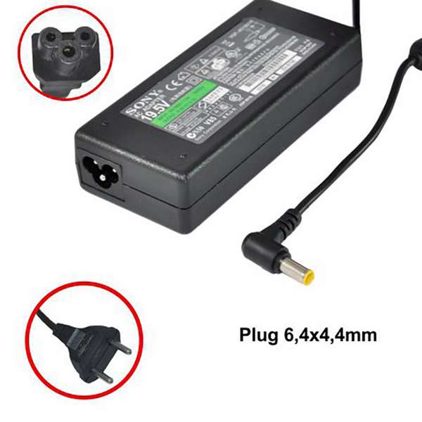 Fonte Notebook Sony - 19,5Vdc - 4,7A - Plug 6,4x4,4 (+) - Bivolt - Ref. 1599