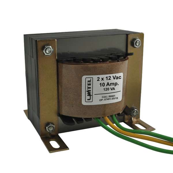 Transformador - 12 + 12Vac - 10A - Bivolt - Ref. 901