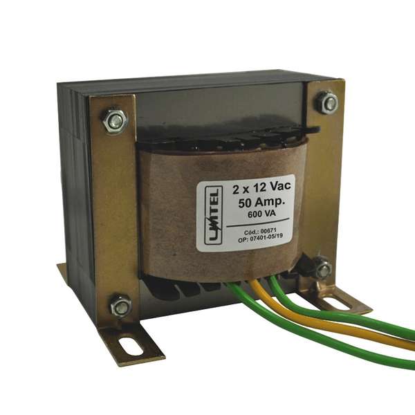 Transformador - 12 + 12Vac - 50A - Bivolt - Ref. 671