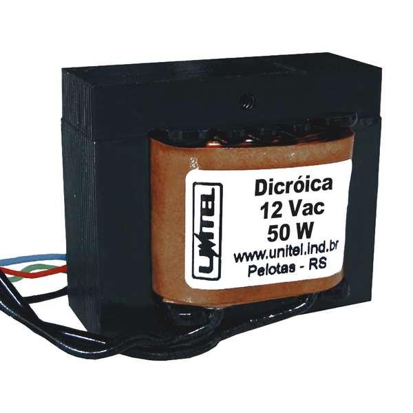 Transformador Lâmpada Dicróica - 12Vac - 50W - Bivolt - Ref. 1167