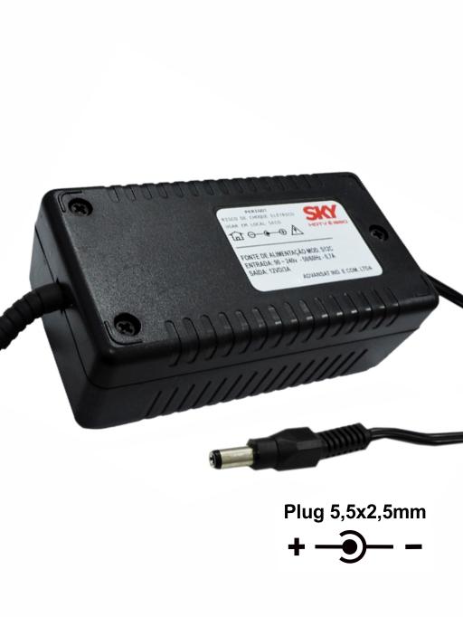 Fonte Chaveada - 12Vdc - 3A - Mesa - Plug 5,5x2,5 (+) - Bivolt - Ref. 1307