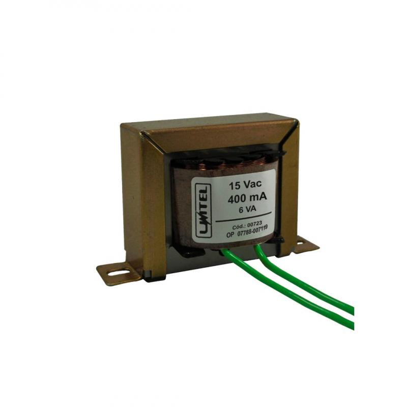 Transformador - 15Vac - 400mA - Bivolt - Ref. 723